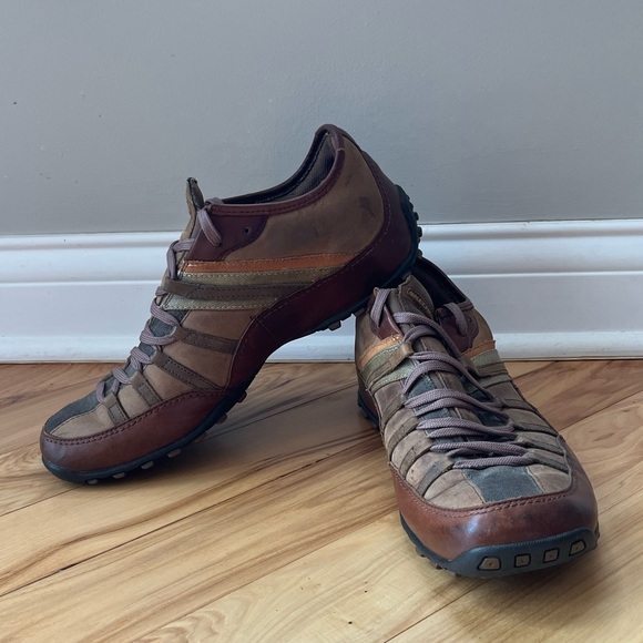 Skechers Other - VINTAGE Skechers Men's Leather Citywalk Footpath Lace up Oxford Sneakers Sz 10